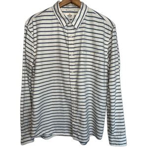 Marine Layer Striped Blue and White Shirt